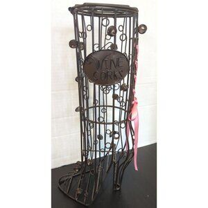 Epic Wirework Ladies Victorian Style Boot Wine Cork/ Potpourri Holder Pink Bow
